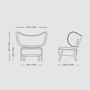 Mazo TMBO Lounge Chair Dimensions