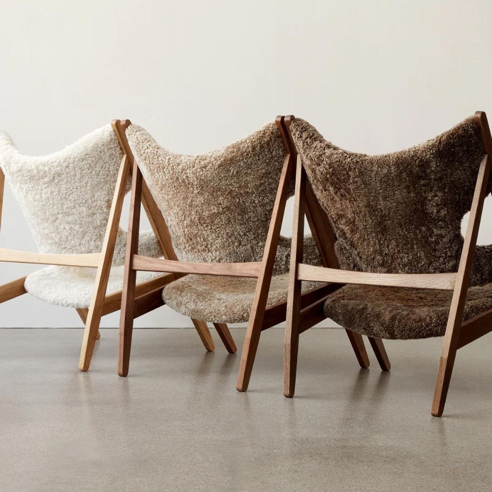 Menu | Knitting Chair - Sheepskin | Ib Kofod-Larsen | Palette & Parlor ...