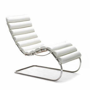 Mies van der Rohe MR Chaise White Knoll