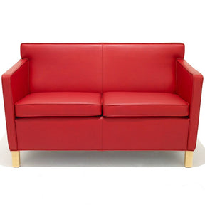 Mies van der Rohe Krefeld Settee Red Leather Knoll