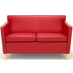 Mies van der Rohe Krefeld Settee Red Leather Knoll