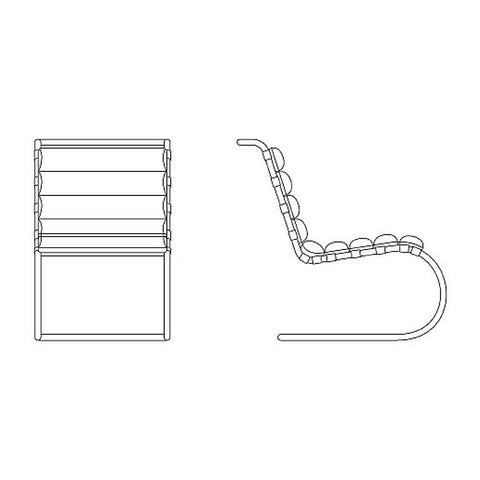 Mies van der Rohe MR Lounge Chair Armless