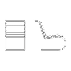 Mies van der Rohe MR Armless Chair Knoll