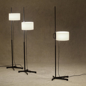 Miguel Milá TMC Floor Lamps Positioned at Three Different Heights from Santa & Cole