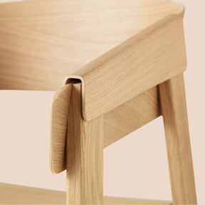 Muuto Cover Armchair by Thomas Bentzen Oak Arm Detail