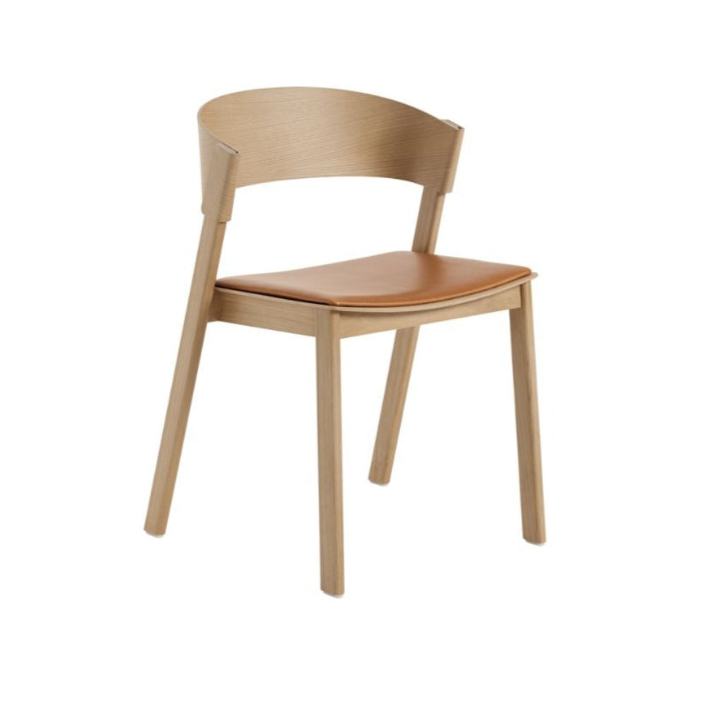 Muuto Side Chair Refine Leather Cognac Oak