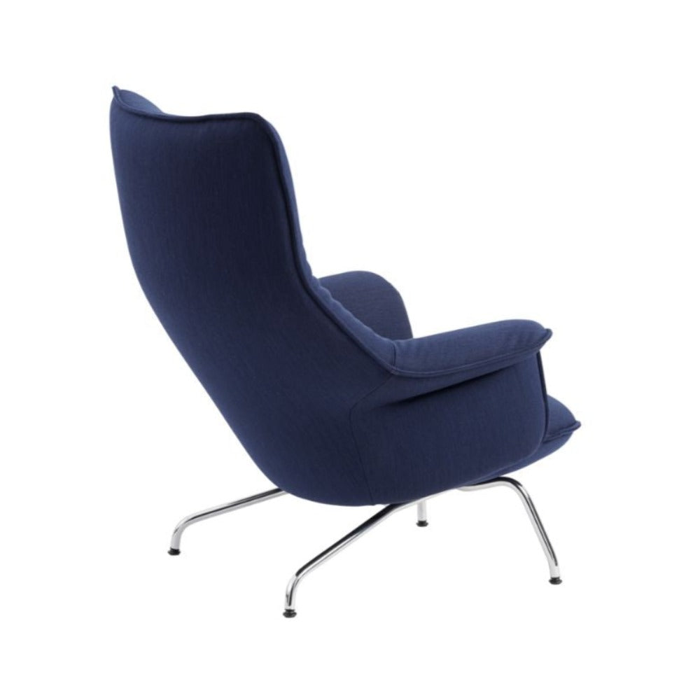 Muuto Doze Lounge Chair in Balder 782 Dark Blue Back