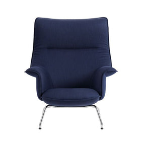 Muuto Doze Lounge Chair in Balder 782 Dark Blue Front