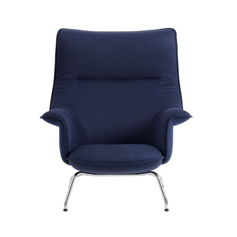 Muuto Doze Lounge Chair in Balder 782 Dark Blue Front