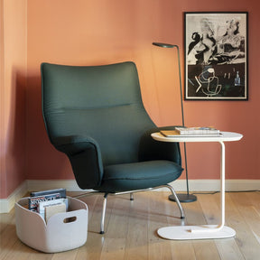 Muuto Doze Lounge Chair in Home Office with Leaf Floor Lamp and Relate Side Table