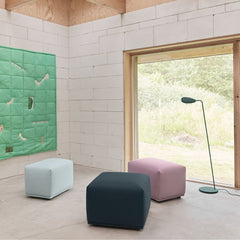 Muuto Echo Pouf Collection with Leaf Floor Lamp