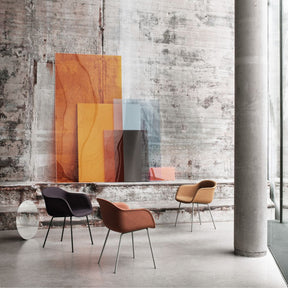 Muuto Fiber Armchairs - Tube Base by Iskos-Berlin