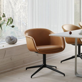 Muuto Fiber Conference Armchair with Swivel Base with 70/70 Table