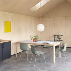 Muuto Fiber Side Chairs by Iskos-Berlin with Workshop Table by Cecilie Manz
