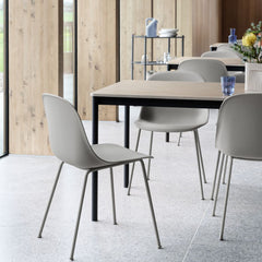 Muuto Fiber Side Chairs by Iskos-Berlin with Base Table by Mika Tolvanen