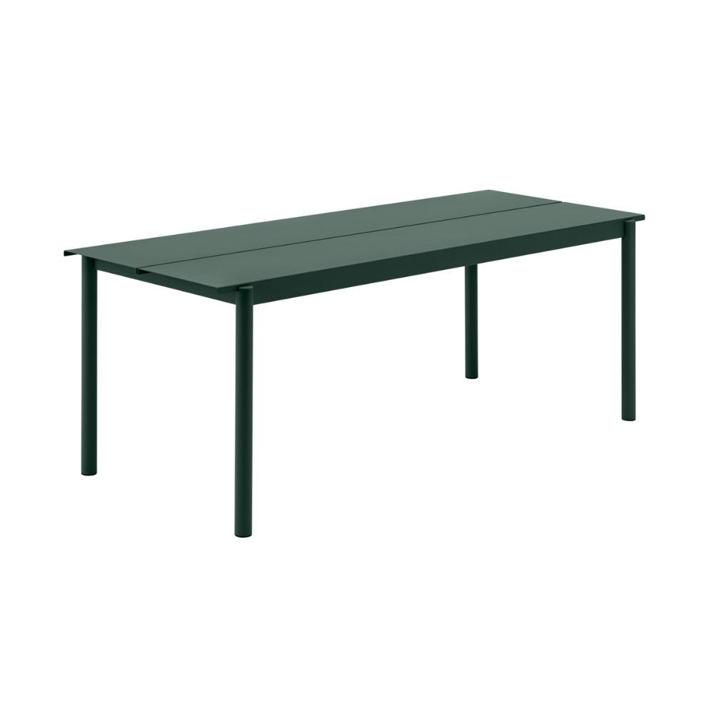 Muuto Linear Steel Dining Table Dark Green