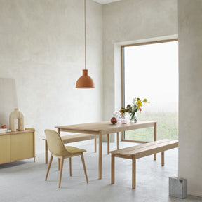 Muuto Linear Wood Table and Benches  by Thomas Bentzen