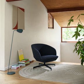 Muuto Oslo Lounge Chairs with Swivel Base with Leaf Floor Lamp