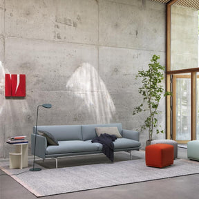 Muuto Outline Sofa in living room with Poufs