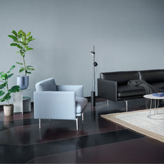 Muuto Post Floor Lamp Outline Sofa and Outline Chair