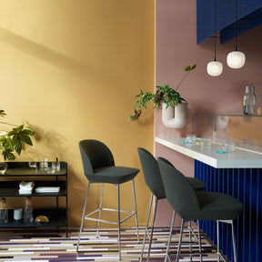 Muuto Rime Pendant Lamps with Oslo Barstools