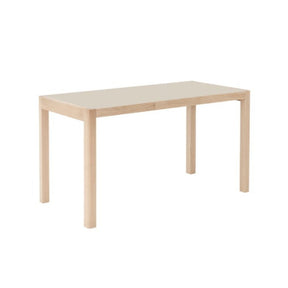 Muuto Workshop Table Warm Grey Linoleum and Oak by Cecilie Manz