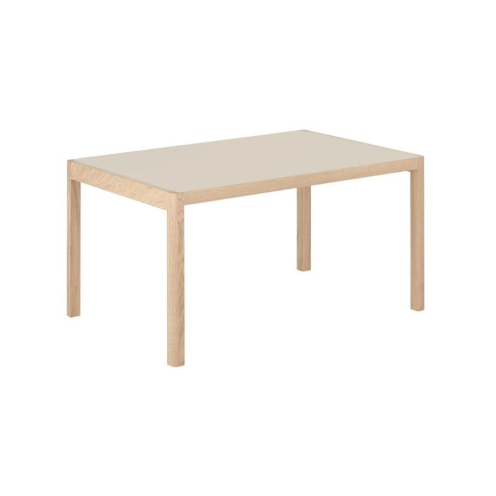 Muuto Workshop Table 55" Warm Grey Linoleum Top / Oak