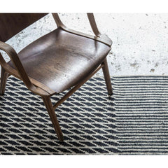 Nanimarquina Blur Rug Black with Wooden Chair