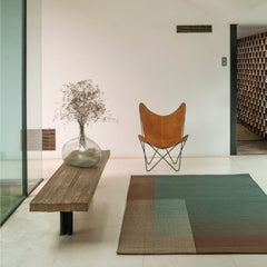 nanimarquina Haze 5 rug in modern room with butterfly chair