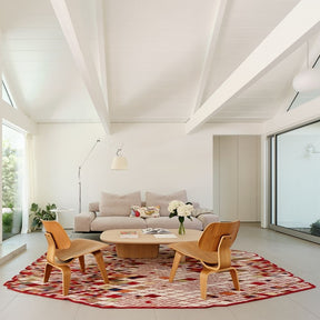 Nanimarquina Losanges Rug in Eichler Twin Gable House architect Ryan Leidner Joe Fletcher Photography