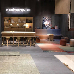 Nanimarquina Shade poufs and rugs at Salone di Mobile 2018