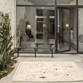 Nanimarquina Silhouette Outdoor Rug by Jaime Hayon in situ