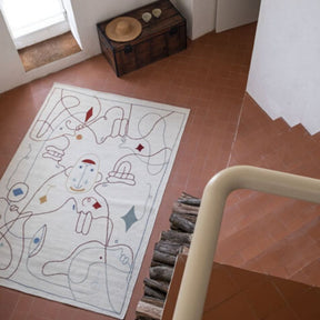 Nanimarquina Silhouette Rug by Jaime Hayon in Living Room.