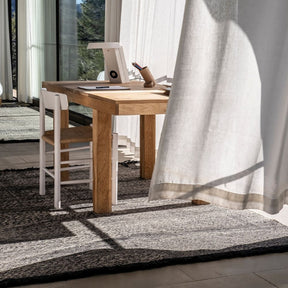 Nanimarquina Telares Rug Black in home office