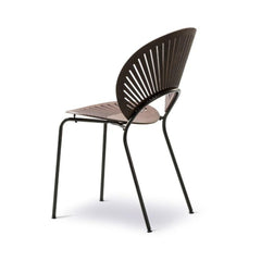 Back View of Trinidad Chair by Nanna Ditzel for Fredericia in Smoked Oak with Flint Frame