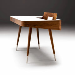 AK 1330 Point Desk with Walnut and Corian Top by Naver Collection