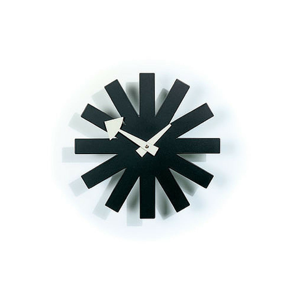 Nelson Asterisk Clock Black and White Vitra