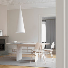 Norm Architects Pennon Dining Table in dining room with L.Ercolani Butterfly chairs