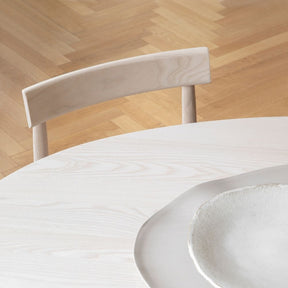 Norm Architects Pennon Dining Table Whitened Ash in dining room with L.Ercolani Lara chair