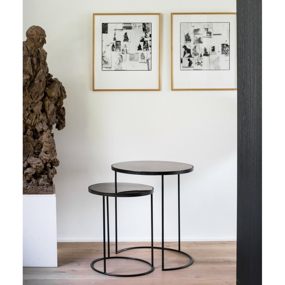 Nesting Side Tables with Bronze Top by Notre Monde