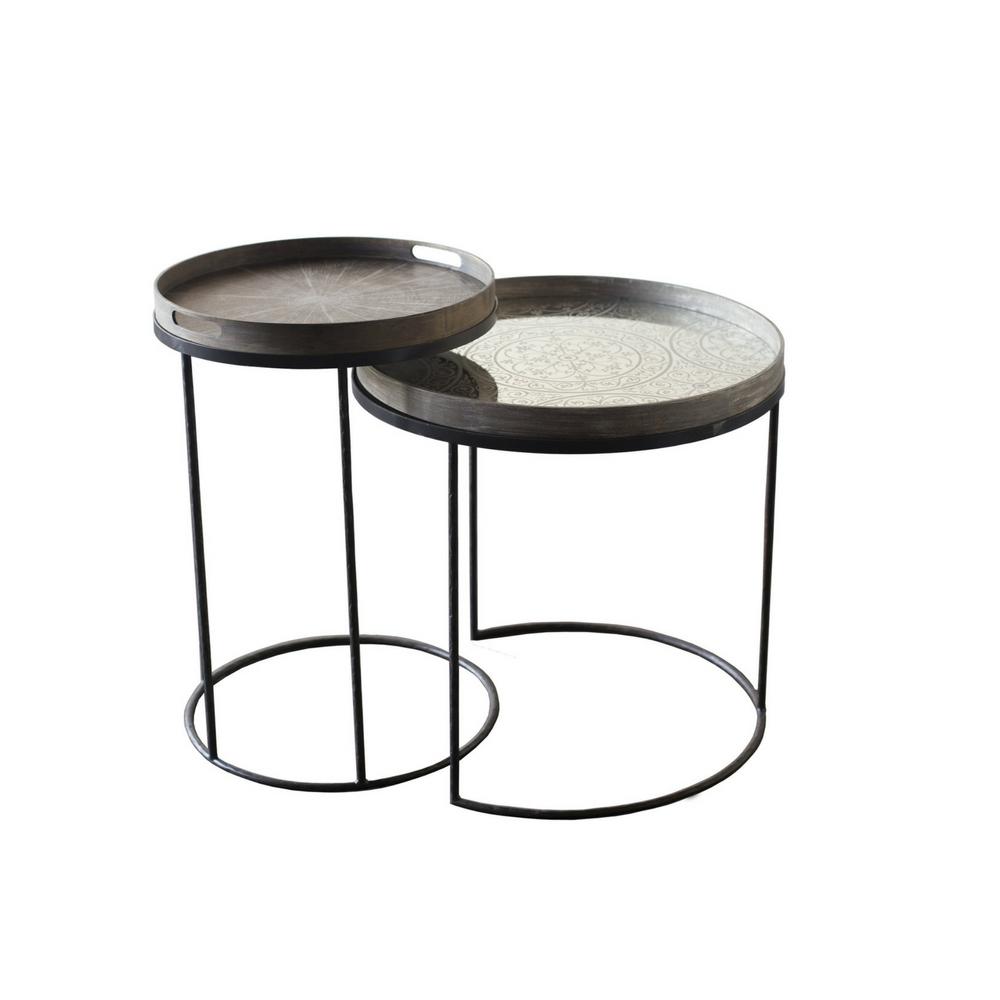 Notre Monde Round Tray Table Set - High - with trays (sold separately)