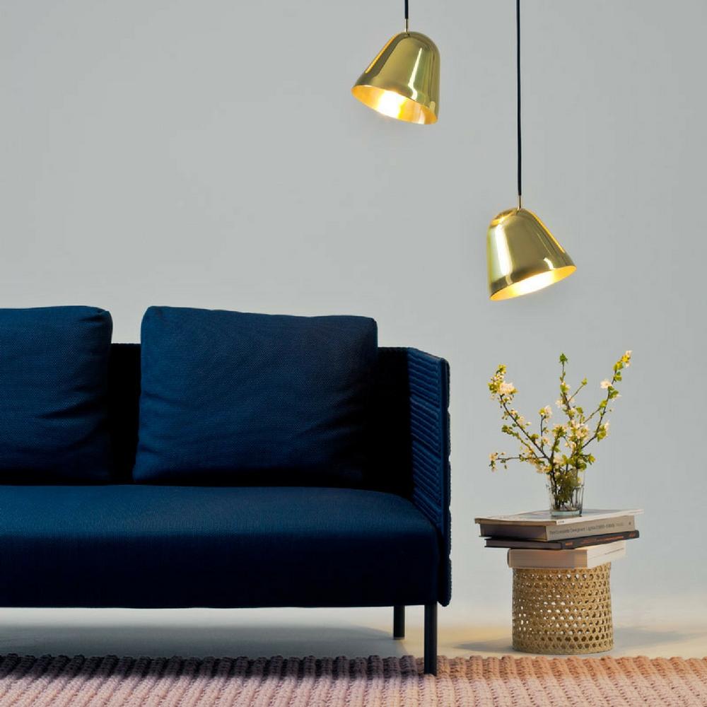 Nyta Brass Tilt Pendants by Dark Blue Sofa