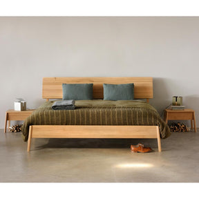 Oak Air Bed with Air Bedside Tables by Ethnicraft