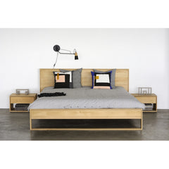 Oak Nordic II Bed with Nordic Bedside Tables by Ethnicraft