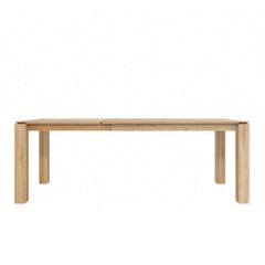 Small Oak Slice Extendable Dining Table Extended by Ethnicraft