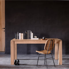 Small Oak Slice Extendable Dining Table by Ethnicraft in Room