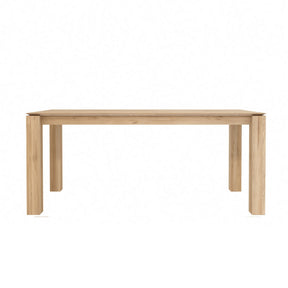 Large Oak Slice Extendable Dining Table