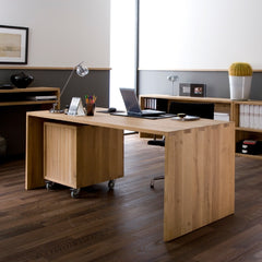 Backside of Office Billy Box and U Table by Ethnicraft
