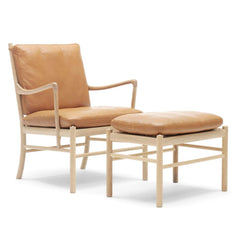 Ole Wanscher OW149 Colonial Chair and Foot Stool by Carl Hansen