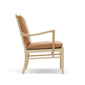 Ole Wanscher Colonial Chair with Oak Frame and SIF 95 Leather in Profile Carl Hansen and Son